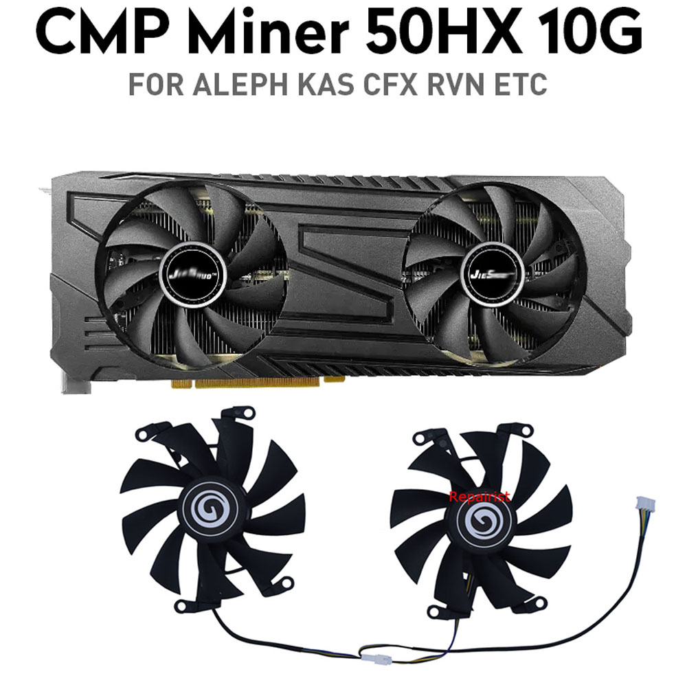 Cmp 50Hx Mining Card - 2Pcs/Set,Graphics Mining Card Fan,For NVIDIA For