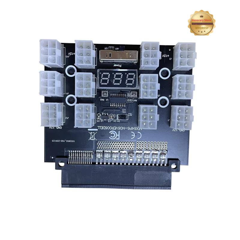 YD PCI-E 12V 50Pin to ATX 12 X - огляд і ціна 2400W Server Psu Breakout Board