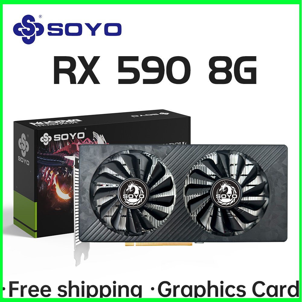 SOYO AMD RX 590 8GB Placa De V - огляд і ціна Rtx 3070 8Gb Graphics Card