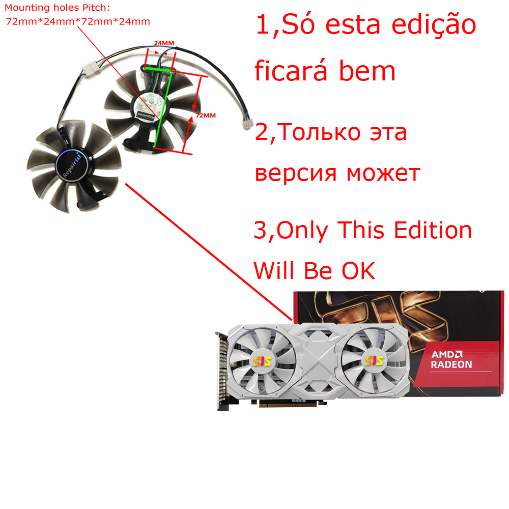 2Pcs/Set,FL8015 12VB,Graphics  - огляд і ціна Rx 580 8Gb 2048Sp Gpu