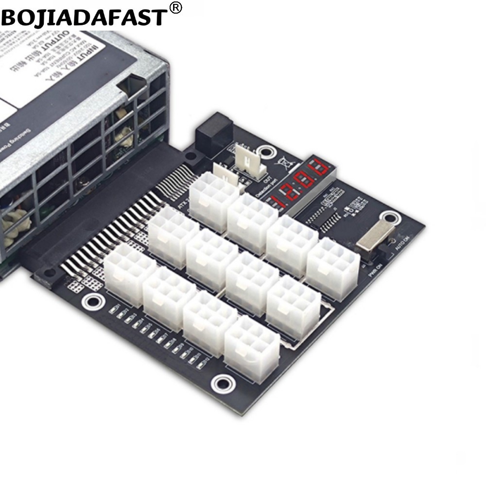 12 Ports PCI-E 6Pin Connector  - огляд і ціна 2400W Server Psu Breakout Board