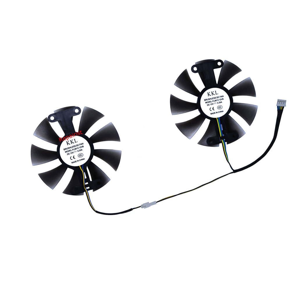 2Pcs/Set,Video Cards Fan,FL801 - огляд і ціна Rx 580 8Gb 2048Sp Gpu