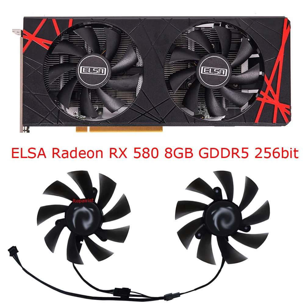 2Pcs/Set,PLA09215B12H,GPU Grap - огляд і ціна Rx 580 8Gb 2048Sp Gpu