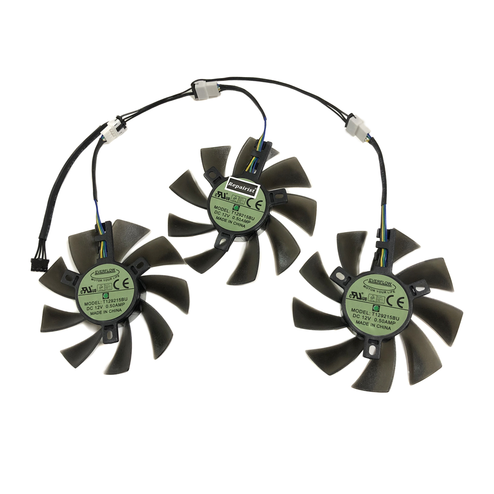 3Pcs/Set,DIY Cooler,T129215BU, - огляд і ціна Rx 5700 Xt 8Gb Video Card