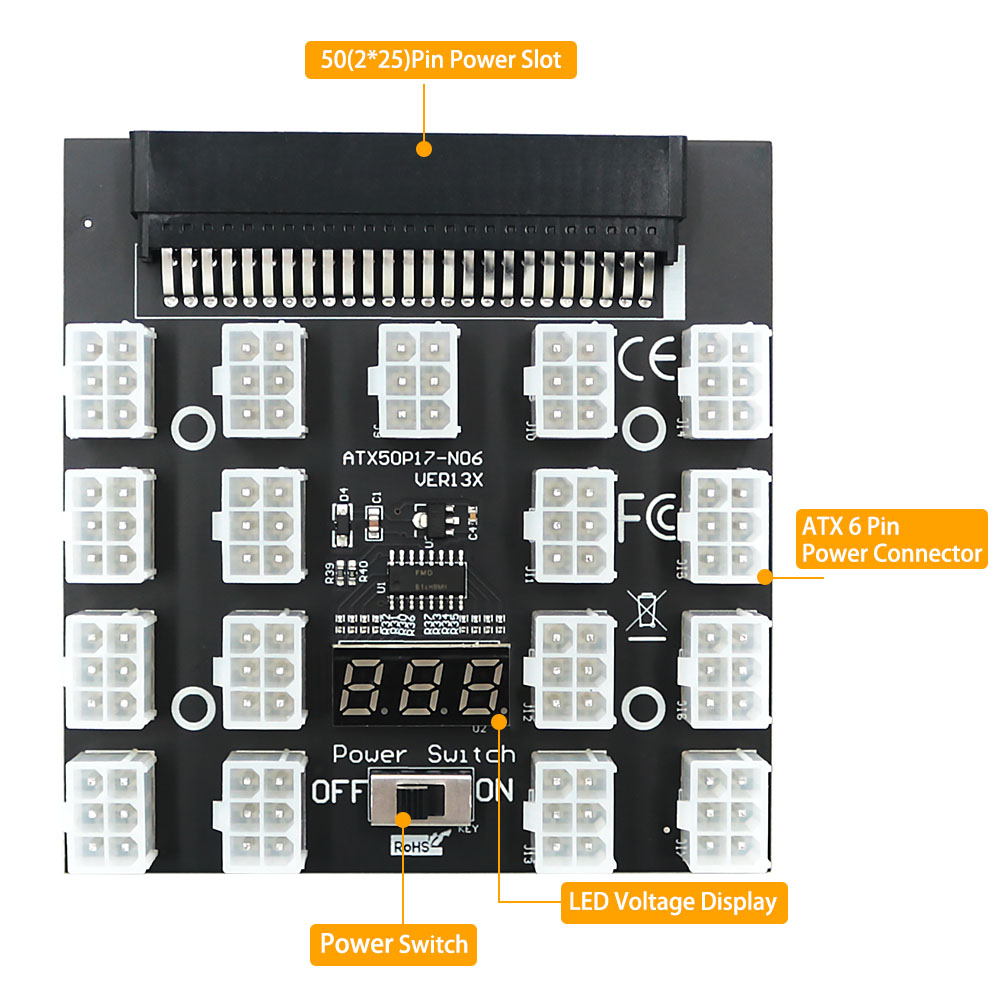 For DELL 750W 1100W 1600W 2000 - огляд і ціна 2400W Server Psu Breakout Board