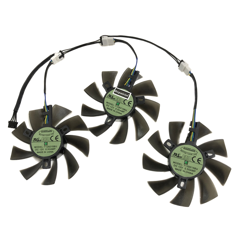 3Pcs/Set,DIY T129215BU,GPU Gra - огляд і ціна Rx 5700 Xt 8Gb Video Card