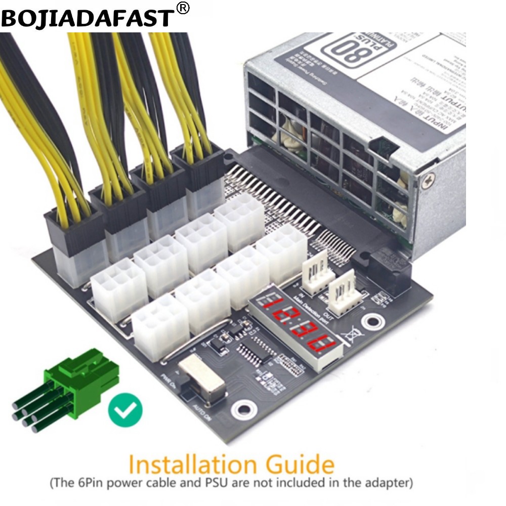 12 * PCI-E 6Pin Connector Brea - огляд і ціна 2400W Server Psu Breakout Board