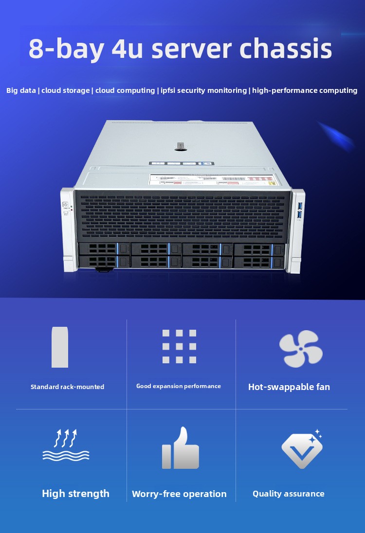 8-Disk 4U Rack-type Multi-disk - огляд і ціна 8 Gpu 4U Server Chassis