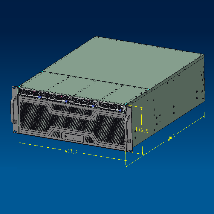 Rack 4U 4bays Hotswap Server c - огляд і ціна 8 Gpu 4U Server Chassis