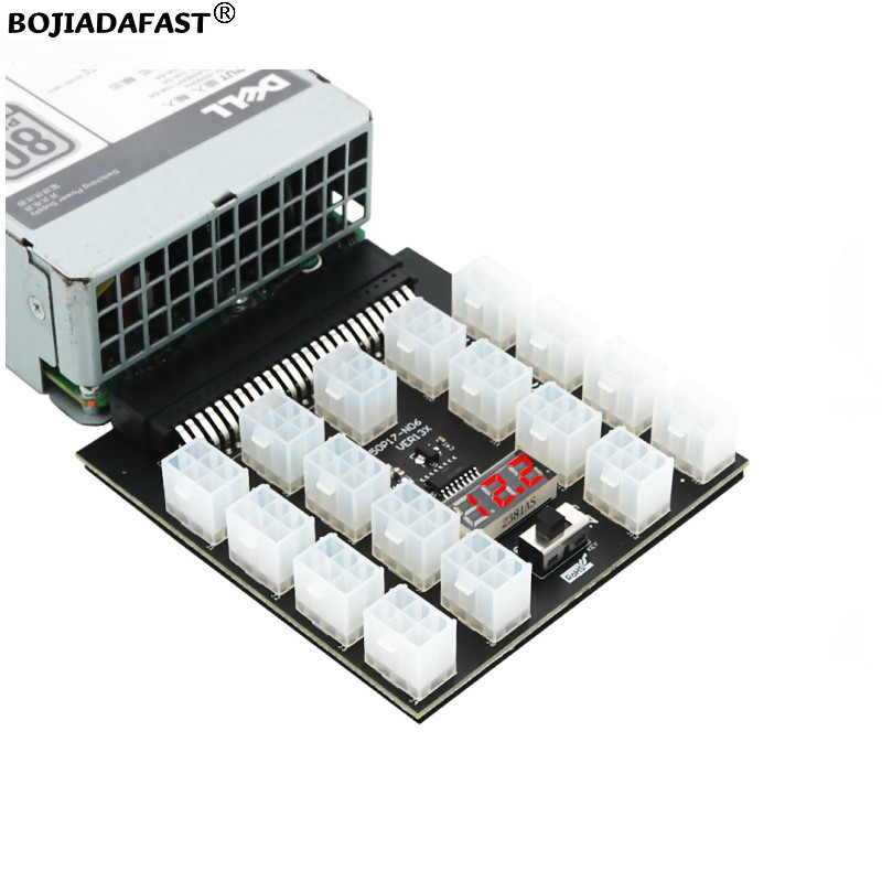 17 Ports PCI-E 6Pin Connector  - огляд і ціна 2400W Server Psu Breakout Board