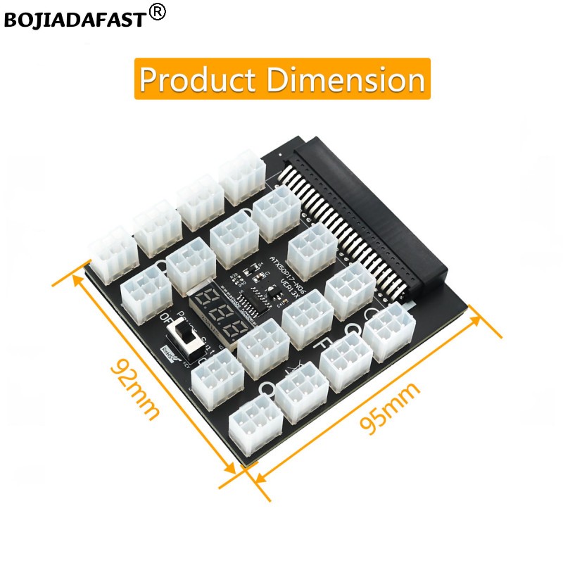 17 Ports PCI-E 6Pin Connector  - огляд і ціна 2400W Server Psu Breakout Board